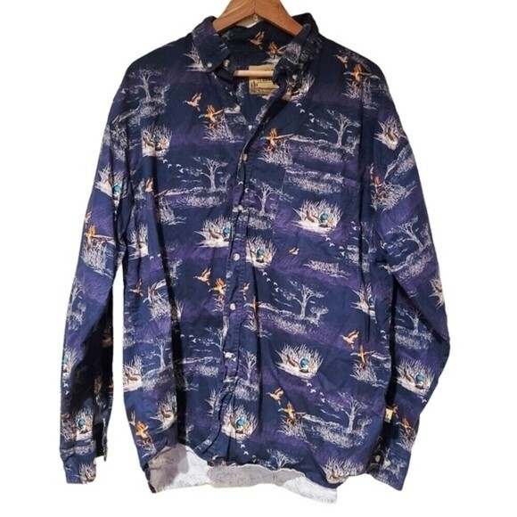 Outdoor Life Field Tested Men's Mallard Duck Print Long Sleeve Button Down XL - Picture 1 of 11